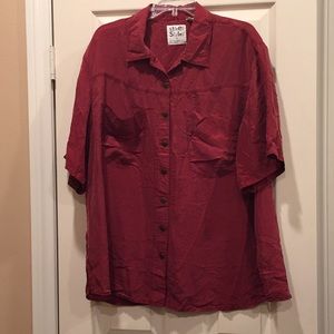 Vintage Liz Claiborne 100% silk button-down blouse